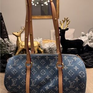 LV Denim Monogram Shoulder Bag